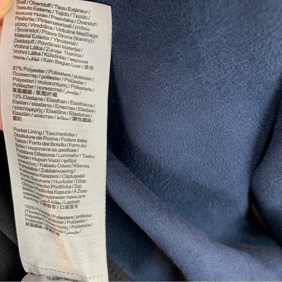 Esprit Midnight Blue Ultrasuede Belted Long Trench Military Coat sz XS - Picture 10 of 11